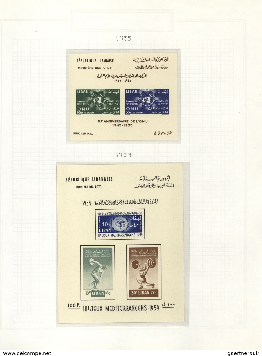 23467 Libanon: 1949/1983, Collection Of 29 Souvenir Sheets, Unmounted Mint Resp. No Gum As Issued, Incl. 1 - Libanon