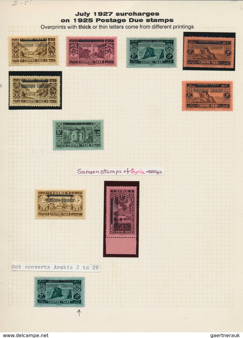 23482 Libanon - Portomarken: 1927, "Republique Libanaise" Overprints, Specialised Collection Incl. Complet - Liban