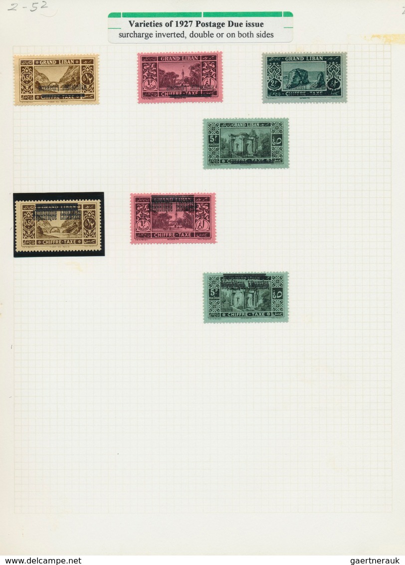 23482 Libanon - Portomarken: 1927, "Republique Libanaise" Overprints, Specialised Collection Incl. Complet - Liban