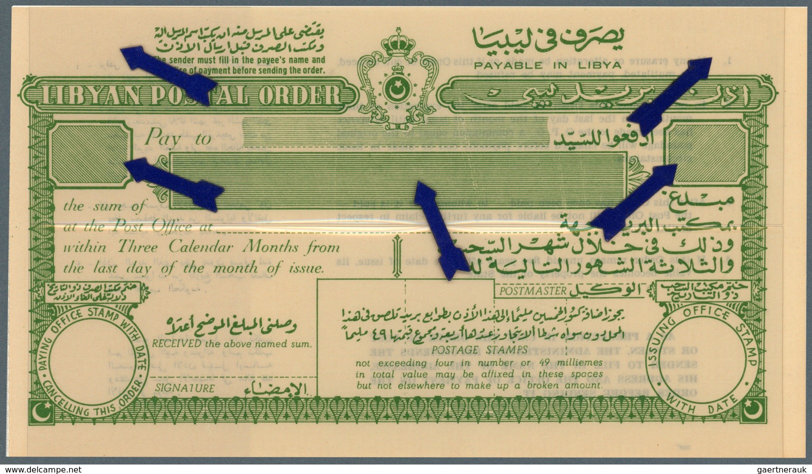 23496 Libyen: 1957 - 1959, Wonderful Lot Of Libyan Postal Stationerys - Postal Orders - From 100 Milliemès - Libia