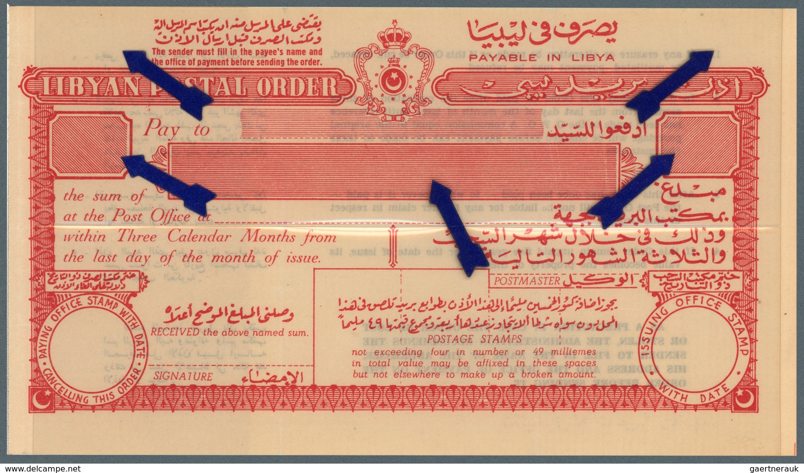 23496 Libyen: 1957 - 1959, Wonderful Lot Of Libyan Postal Stationerys - Postal Orders - From 100 Milliemès - Libia