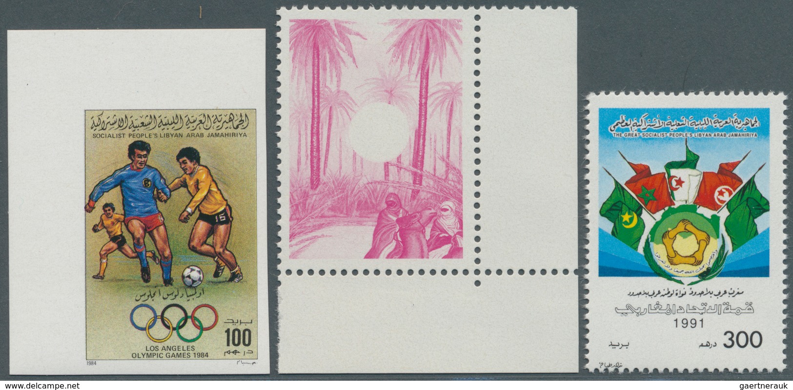 23501 Libyen: 1977/1995 (ca.), Collection In Two Stockbooks With Many Complete Sets Incl. Se-tenant And Im - Libia