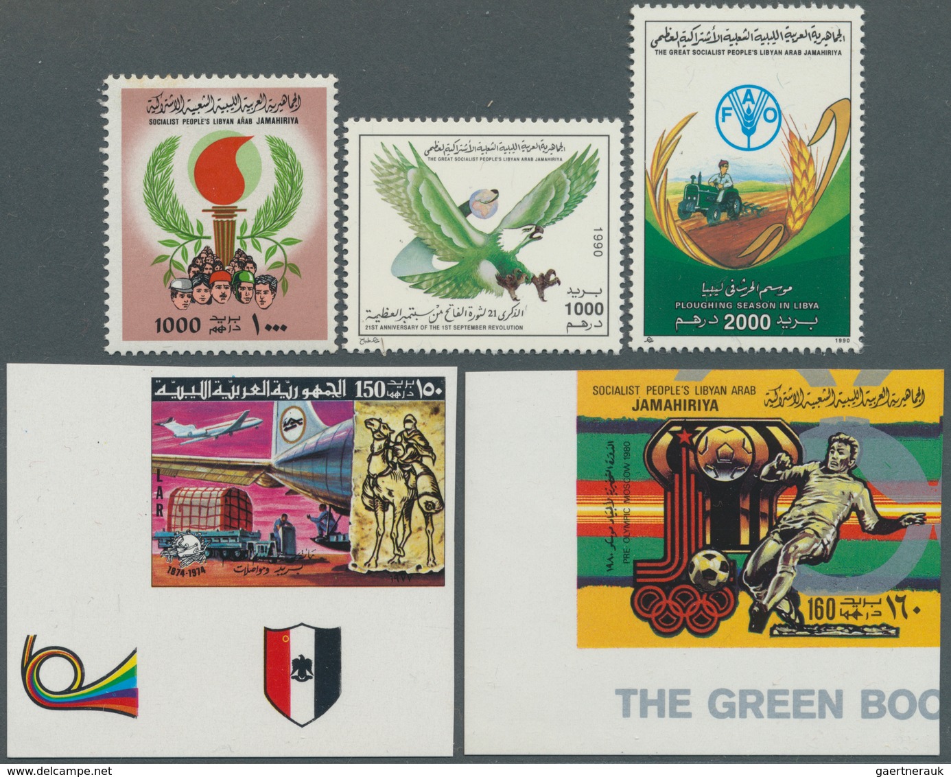 23501 Libyen: 1977/1995 (ca.), Collection In Two Stockbooks With Many Complete Sets Incl. Se-tenant And Im - Libia