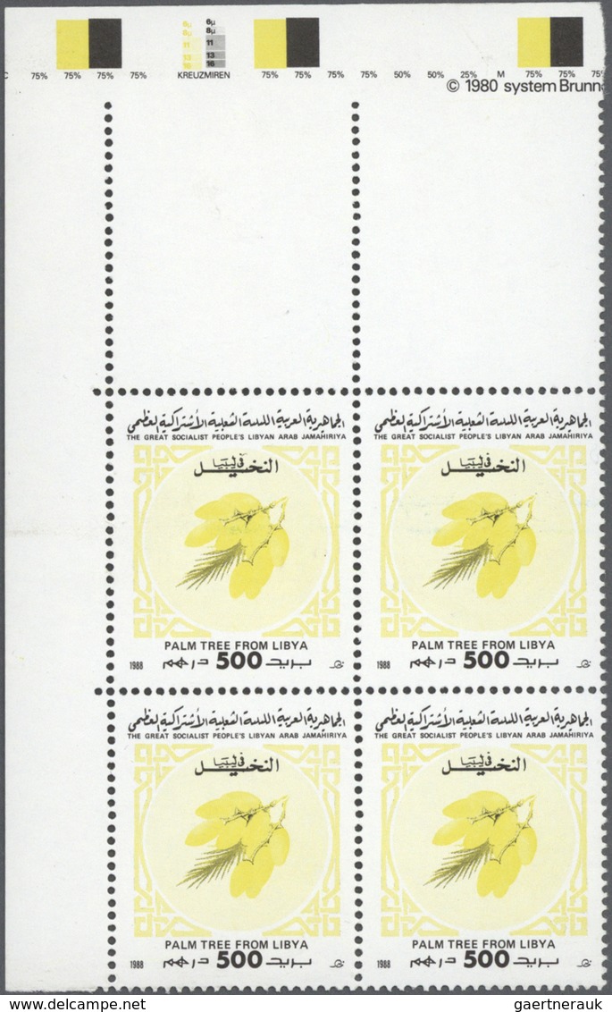 23502 Libyen: 1984/1991, Accumulation Of Apprx. 1.035 Perforted Progressive Colour Proofs (some Final Stag - Libye