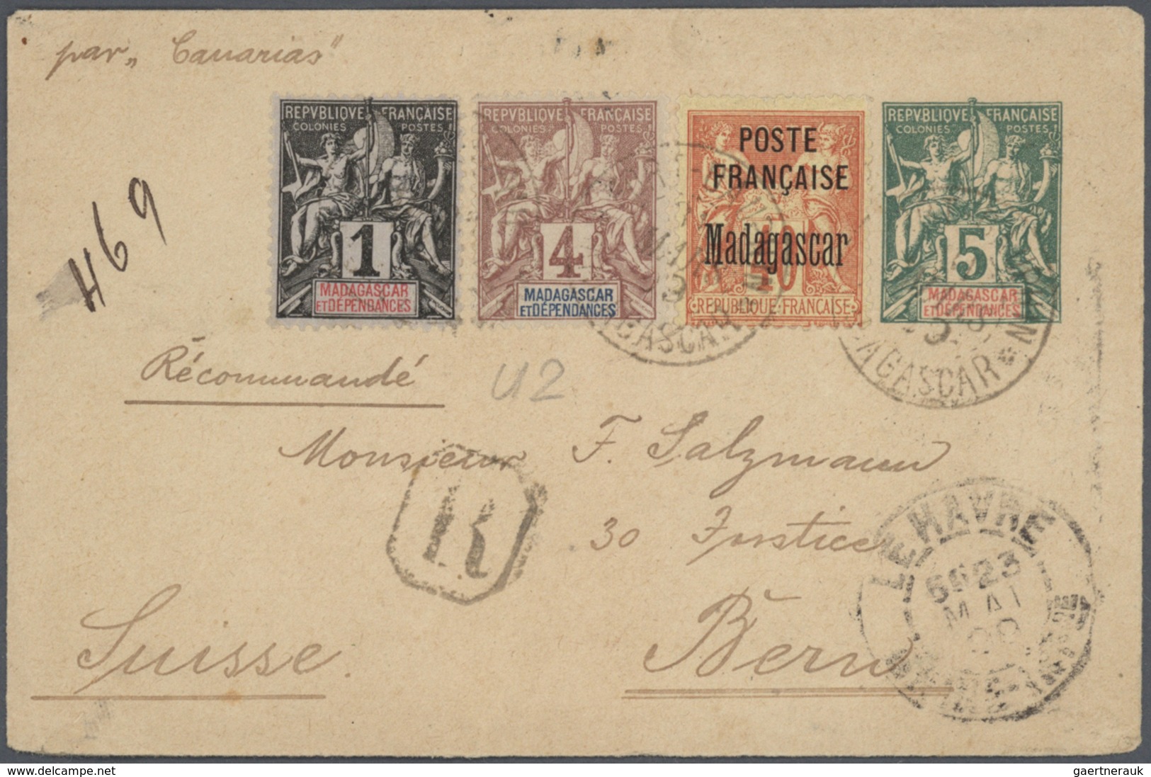 23512 Madagaskar: 1889/1910 (ca.), Madagascar/Dependencies, comprehensive collection in a binder, comprisi
