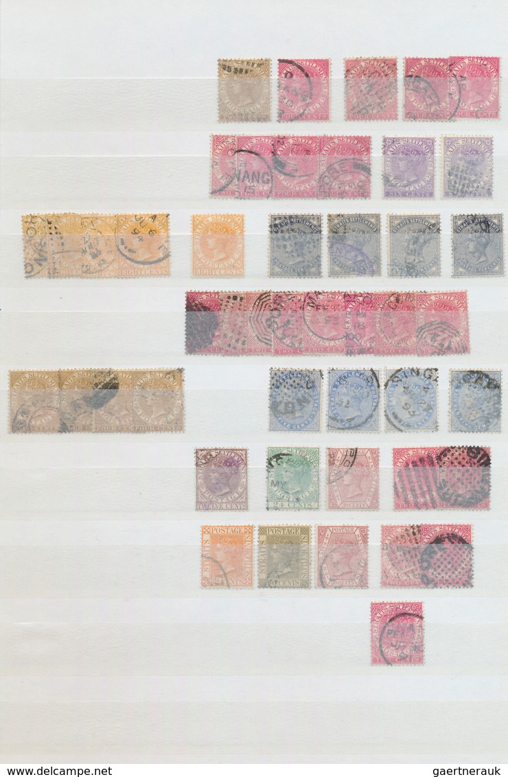 23515 Malaiische Staaten - Straits Settlements: 1867/1945, Used And Mint Collection On Stocksheets, From 1 - Straits Settlements