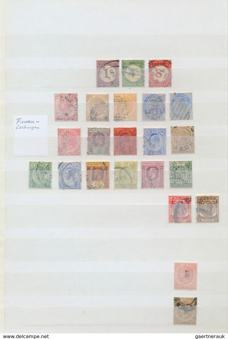 23515 Malaiische Staaten - Straits Settlements: 1867/1945, Used And Mint Collection On Stocksheets, From 1 - Straits Settlements