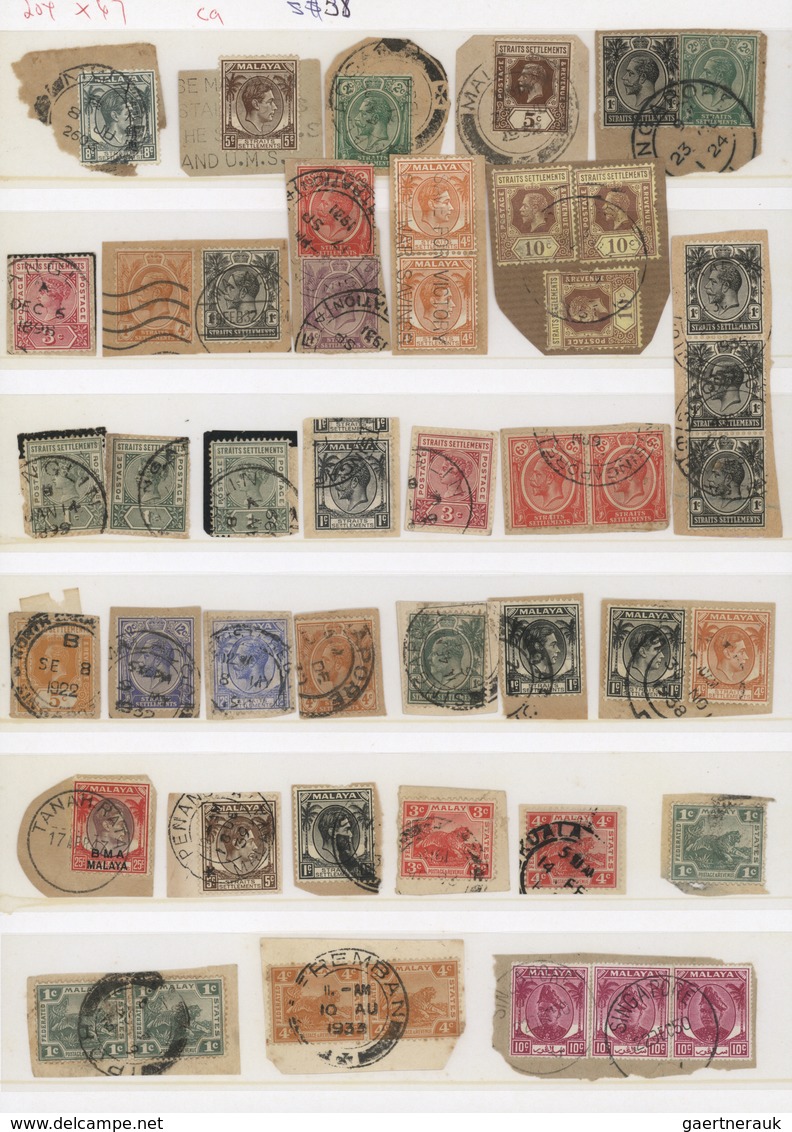 23516 Malaiische Staaten - Straits Settlements: 1870/1950 (ca.), Mainly Used Accumulation Of Some Hundred - Straits Settlements