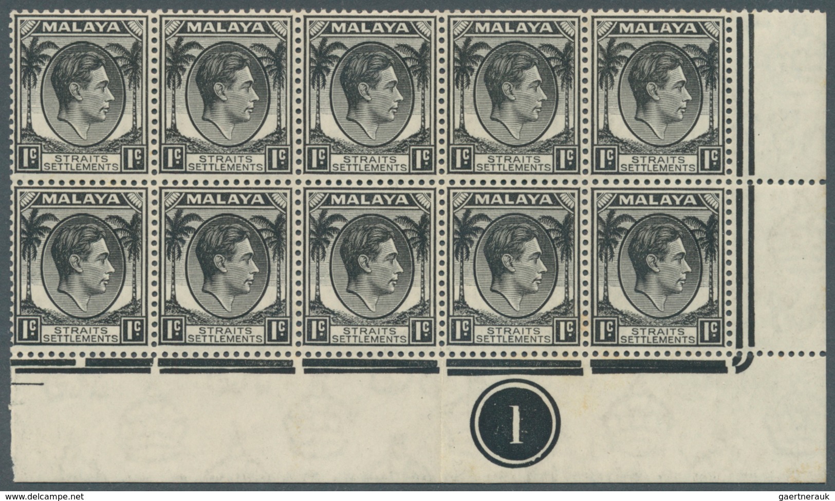 23524 Malaiische Staaten - Straits Settlements: 1937/1938, Accumulation With KGVI Heads 1c. Black To 6c. S - Straits Settlements