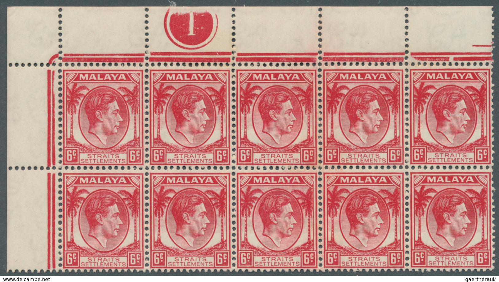 23524 Malaiische Staaten - Straits Settlements: 1937/1938, Accumulation With KGVI Heads 1c. Black To 6c. S - Straits Settlements