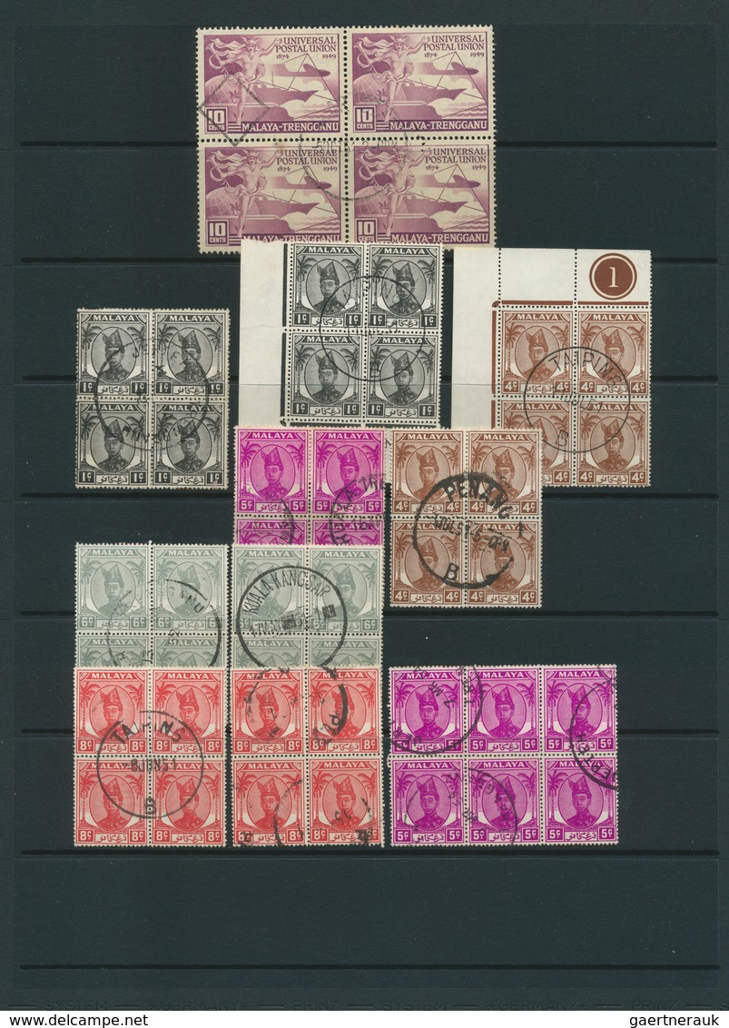 23535 Malaiische Staaten: 1900/1980 (ca.), Mainly Before 1950, Sophisticated Balance On Stocksheets/album - Federated Malay States