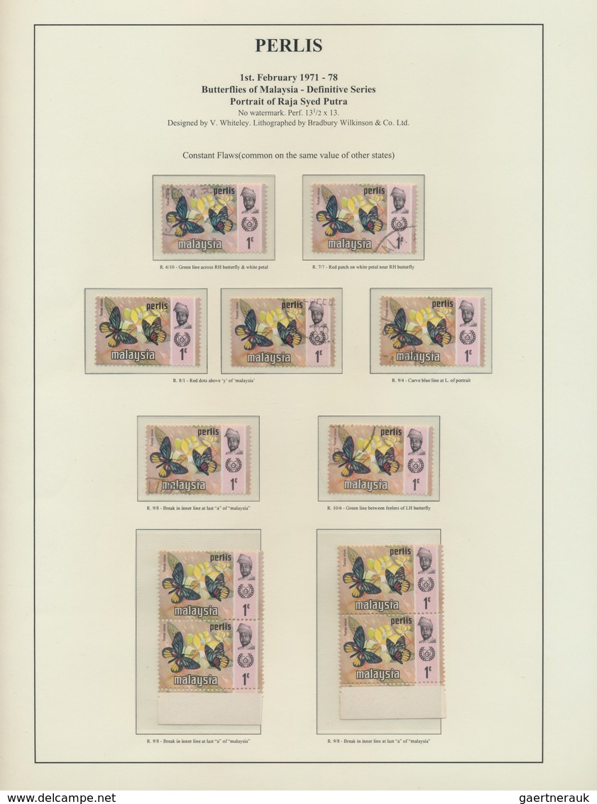 23539 Malaiische Staaten: 1971/1977, Johore/Trengganu/Kelantan/Perlis, Definitives "Butterflies", Mainly U - Federated Malay States