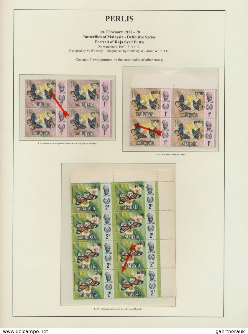 23539 Malaiische Staaten: 1971/1977, Johore/Trengganu/Kelantan/Perlis, Definitives "Butterflies", Mainly U - Federated Malay States