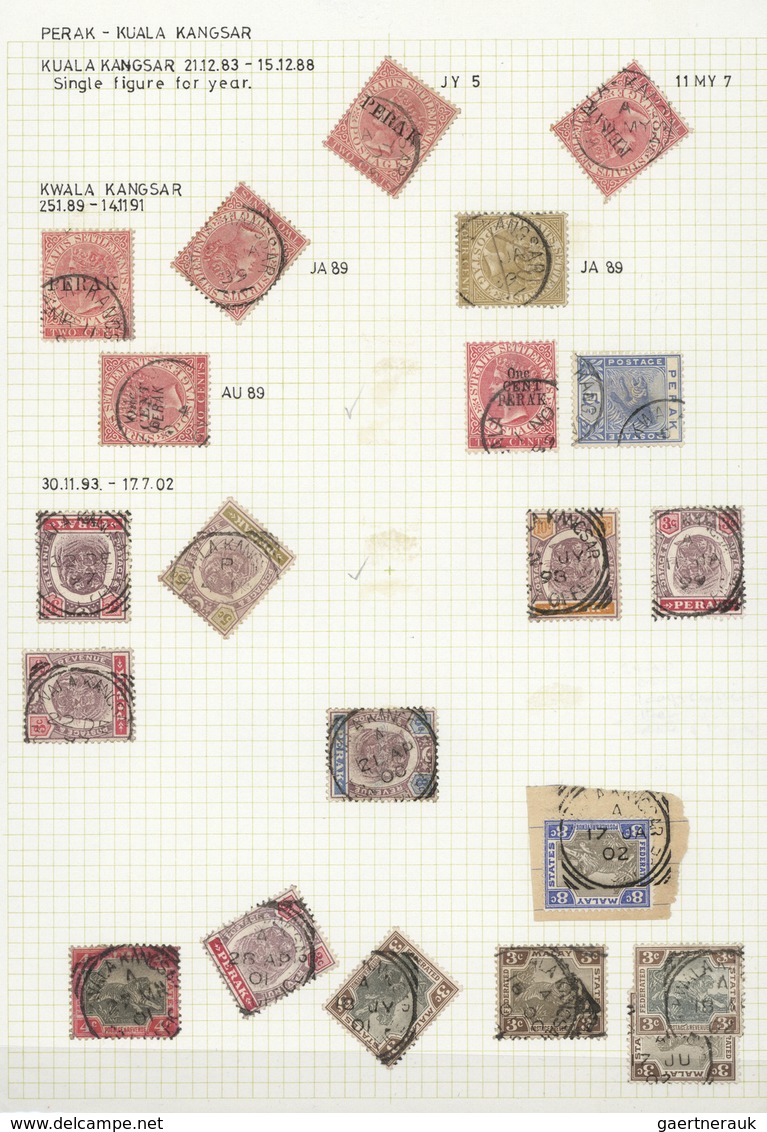 23556 Malaiische Staaten - Perak: 1890/1957 (ca.), Miscellaneous Lot Incl. Postamrks, Some Covers, Needs C - Perak