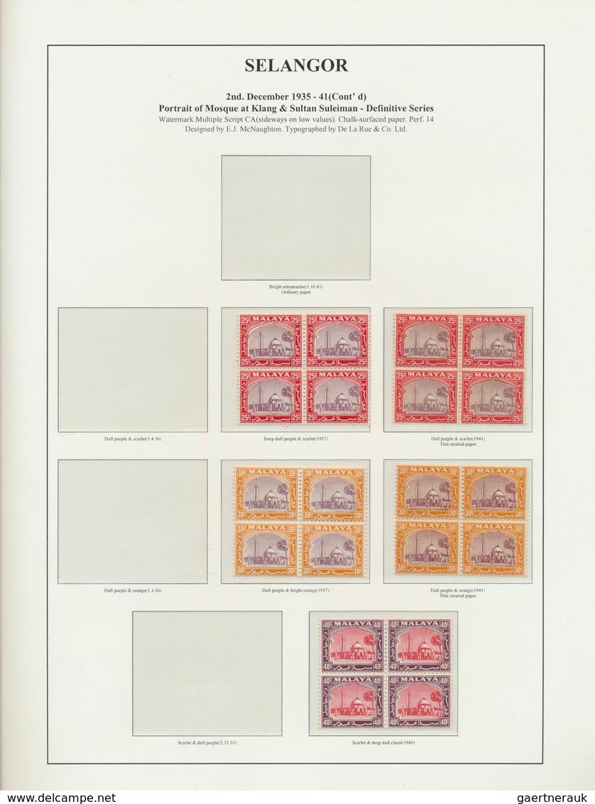 23566 Malaiische Staaten - Selangor: 1891/1985, Sophisticated Balance On Album Pages, Showing A Nice Degre - Selangor