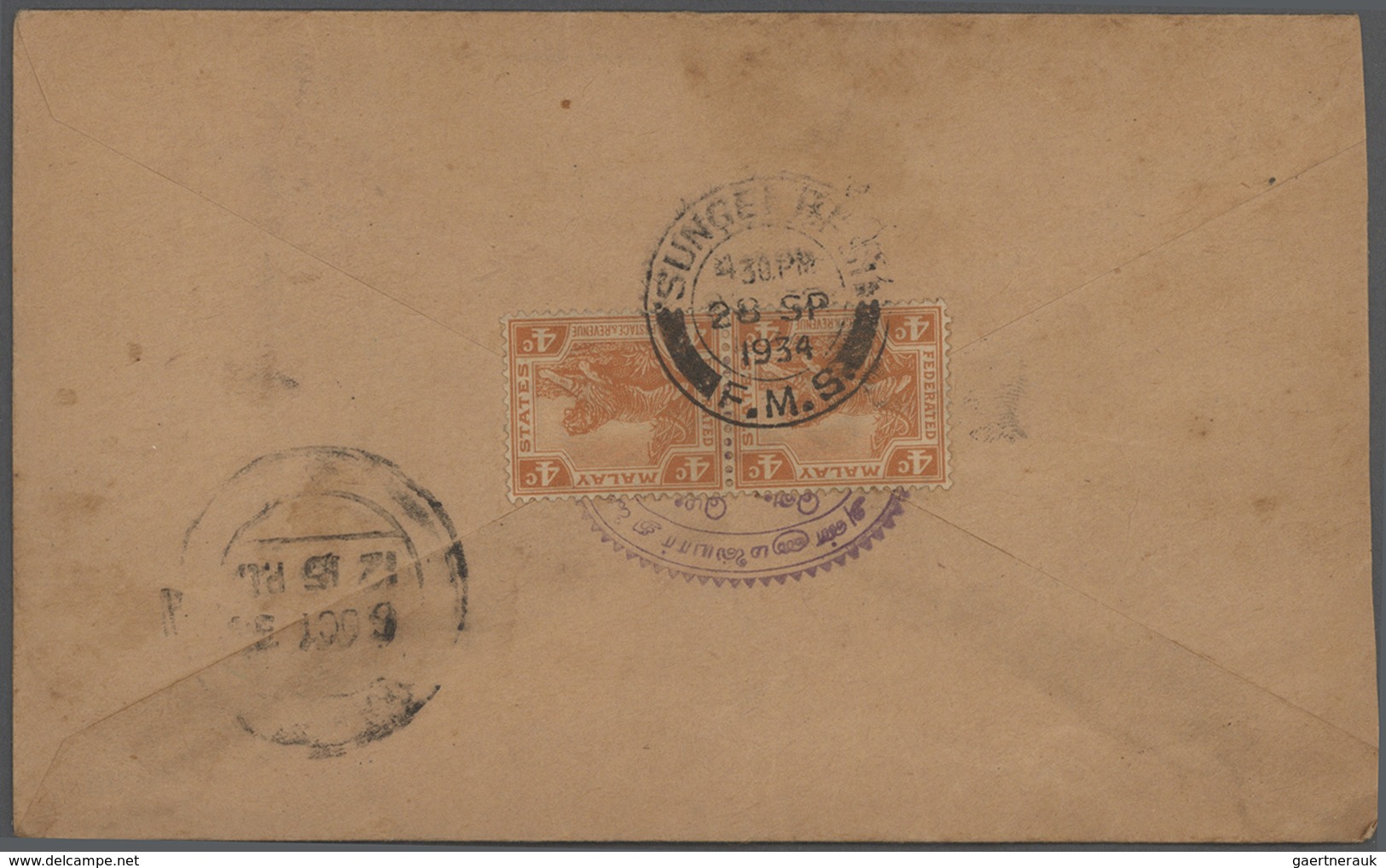 23567 Malaiische Staaten - Selangor: 1910's-1930's (mostly): More Than 240 Covers And (few) Postal Station - Selangor