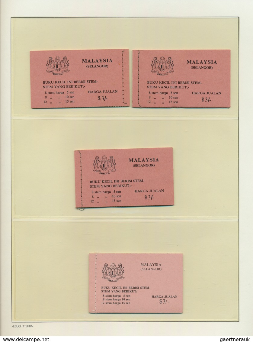 23573 Malaiische Staaten - Selangor: 1971/1990 (ca.), Assortment Of 17 Booklets "Butterflies", "Flowers" A - Selangor