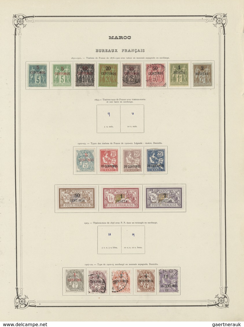 23587 Marokko: 1891/1972, French P.O./Protectorate/Tangier, Splendid Mint Collection On Yvert Album Pages - Maroc (1956-...)