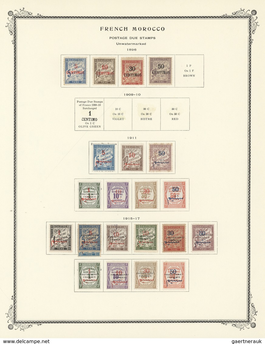 23588 Marokko: 1891/1960, Mint And Used Collection On Album Pages Incl. Overprints, Definitive Sets, Comme - Maroc (1956-...)