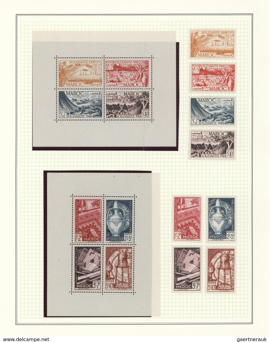 23590 Marokko: 1891/1955, Mint Collection On Album Pages, E.g. 1891 Overprints 5c. To 1p., 1911/1917 Overp - Maroc (1956-...)