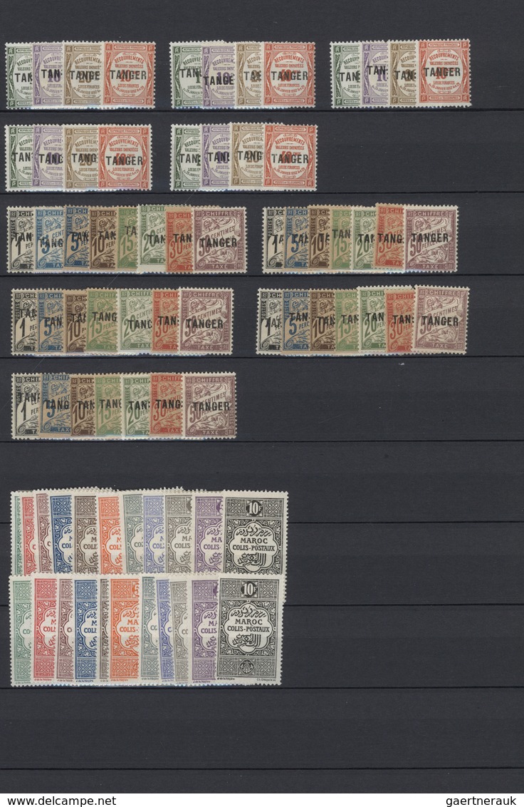 23592 Marokko: 1891/1930 (ca.), Mint Assortment On Stocksheets, E.g. 1891 Overprints 5c. To 1p. Two Sets, - Maroc (1956-...)
