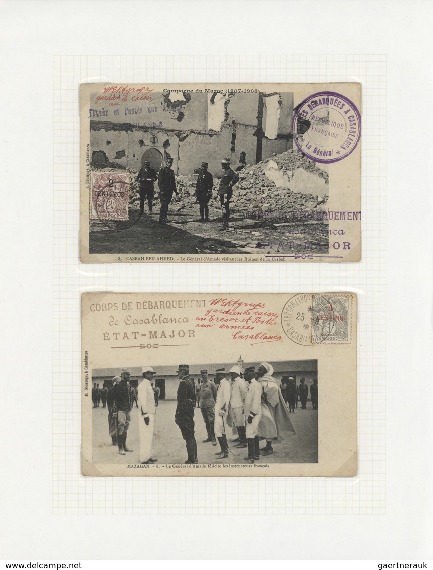 23593 Marokko: 1895/1950 (ca.), POSTAL HISTORY/CULTURE OF MOROCCO, a magnificient collection of apprx. 1.4