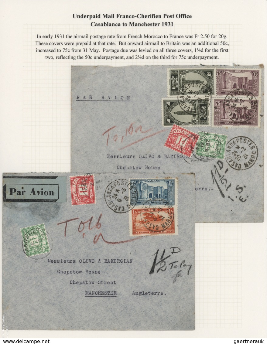 23593 Marokko: 1895/1950 (ca.), POSTAL HISTORY/CULTURE OF MOROCCO, a magnificient collection of apprx. 1.4