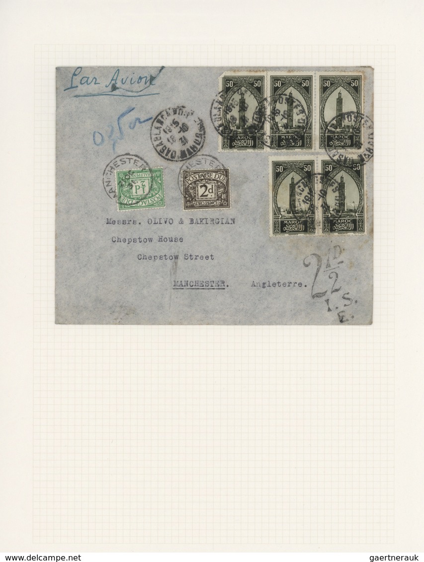 23593 Marokko: 1895/1950 (ca.), POSTAL HISTORY/CULTURE OF MOROCCO, a magnificient collection of apprx. 1.4