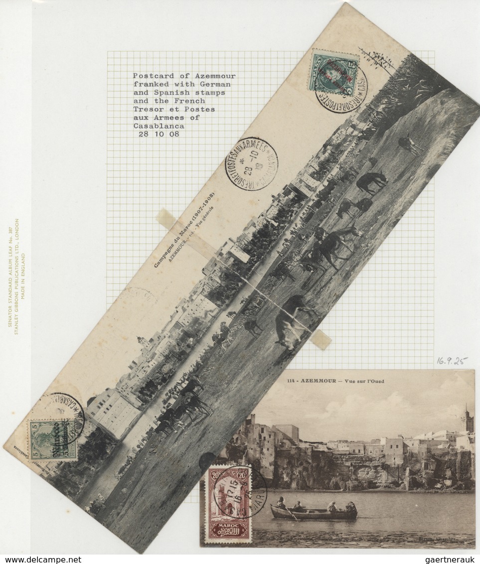 23593 Marokko: 1895/1950 (ca.), POSTAL HISTORY/CULTURE OF MOROCCO, a magnificient collection of apprx. 1.4