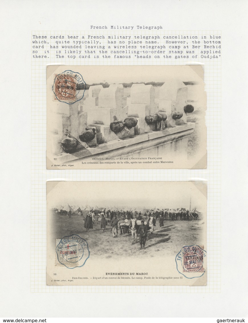 23593 Marokko: 1895/1950 (ca.), POSTAL HISTORY/CULTURE OF MOROCCO, a magnificient collection of apprx. 1.4