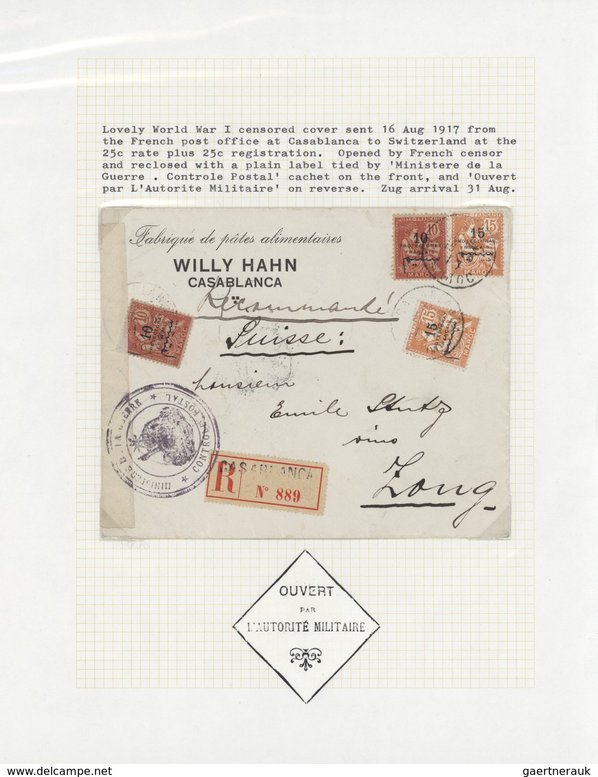 23593 Marokko: 1895/1950 (ca.), POSTAL HISTORY/CULTURE OF MOROCCO, a magnificient collection of apprx. 1.4