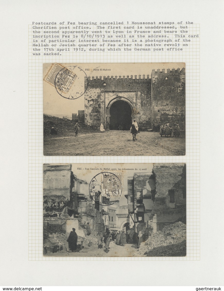 23593 Marokko: 1895/1950 (ca.), POSTAL HISTORY/CULTURE OF MOROCCO, a magnificient collection of apprx. 1.4