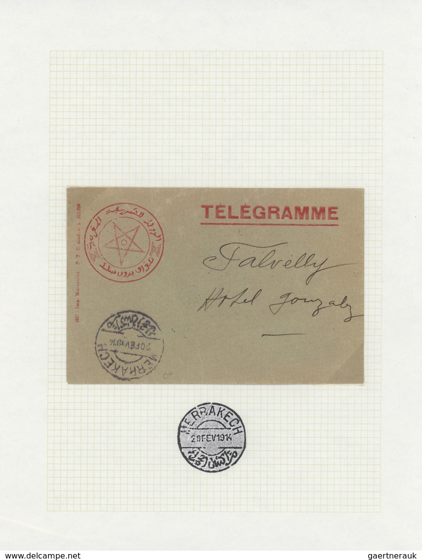 23593 Marokko: 1895/1950 (ca.), POSTAL HISTORY/CULTURE OF MOROCCO, a magnificient collection of apprx. 1.4