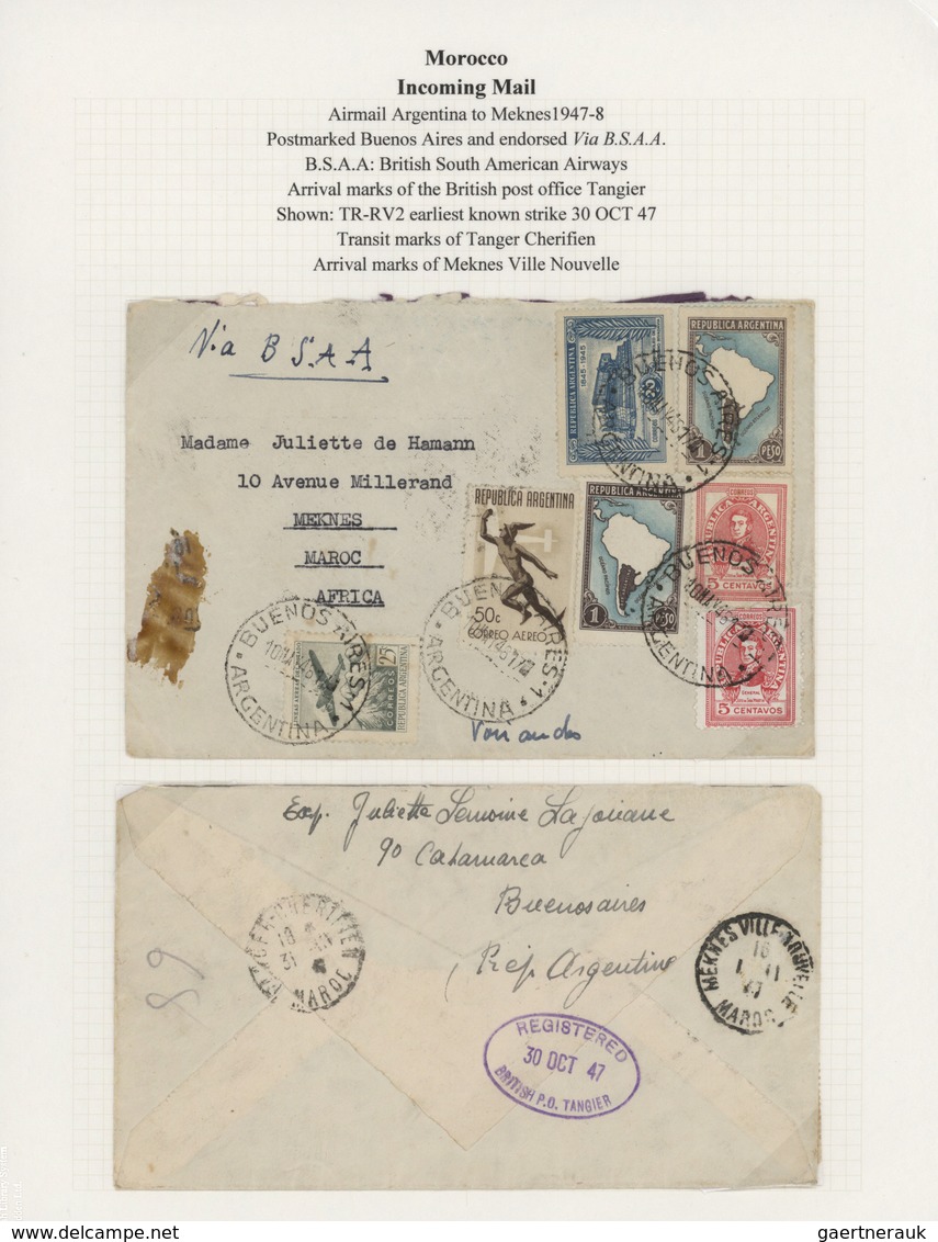 23593 Marokko: 1895/1950 (ca.), POSTAL HISTORY/CULTURE OF MOROCCO, a magnificient collection of apprx. 1.4