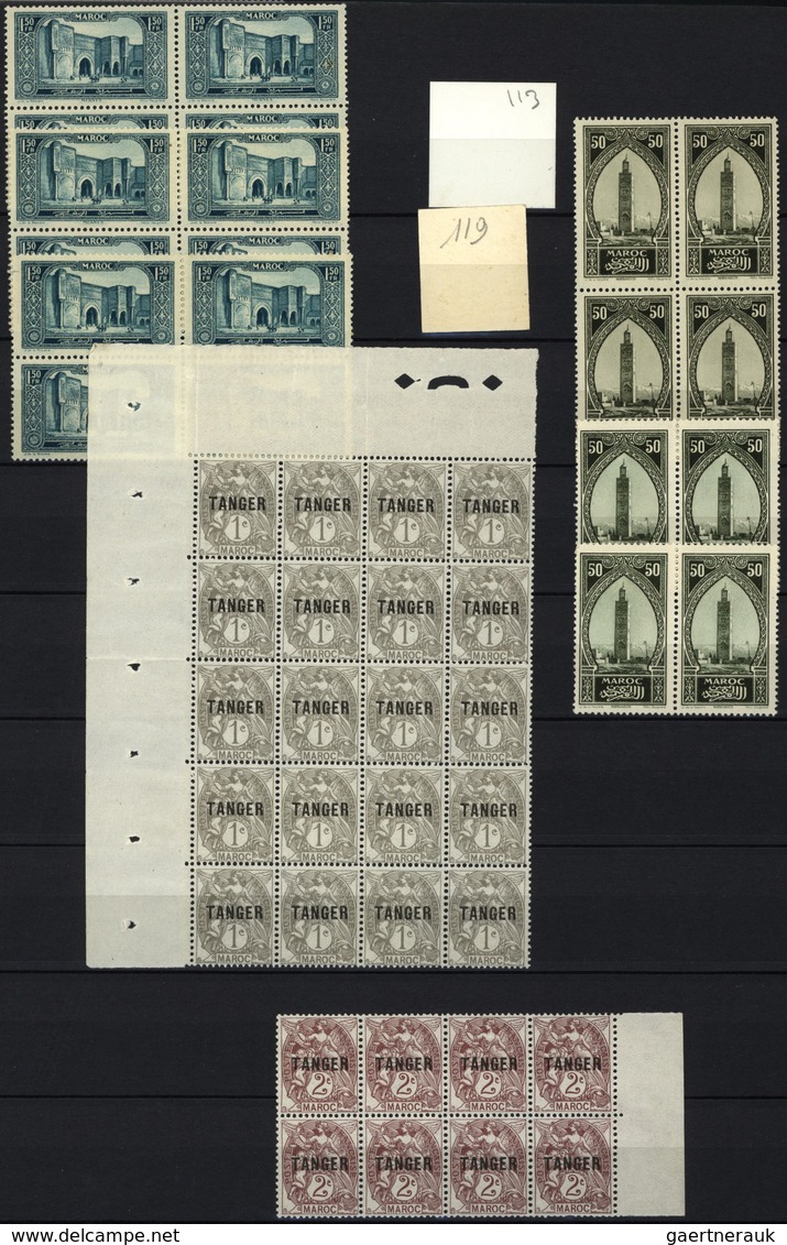 23597 Marokko: 1910/1990 (ca.), Comprehensive Mint Accumulation From French/Spanish Period, Main Value Ind - Maroc (1956-...)