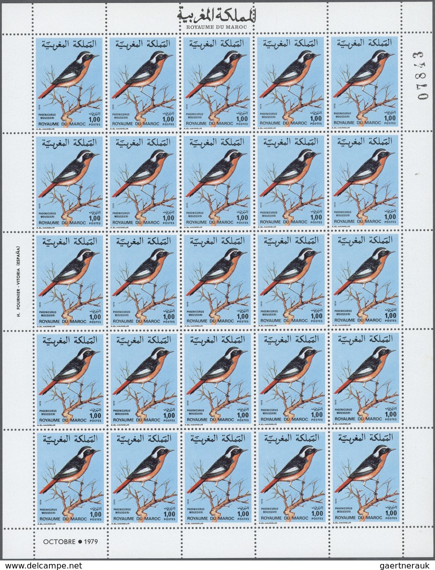 23621 Marokko: 1970/1981, Comprehensive U/m Accumulation Of Large Units, Mainly COMPLETE SHEETS/MINI SHEET - Maroc (1956-...)