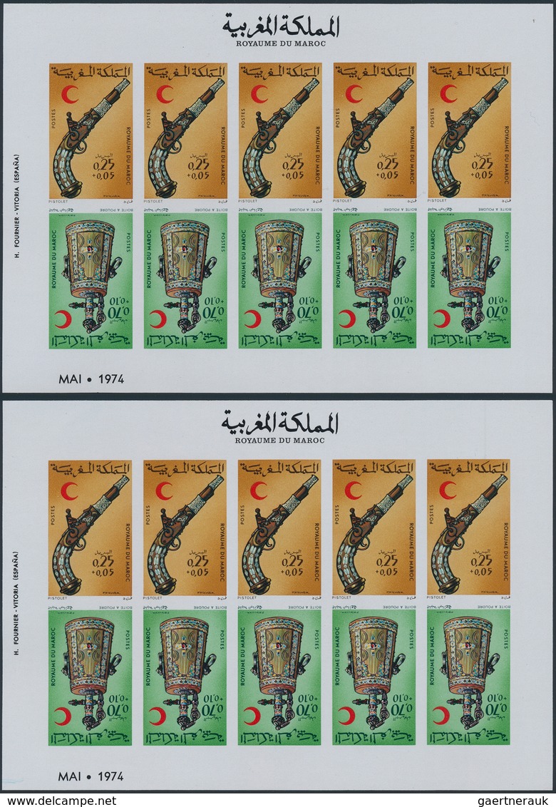 23631 Marokko: 1975-90, Album With Imperf Blocks, Sheets And Souvenir Sheets, Olympics And Sports, Animals - Maroc (1956-...)