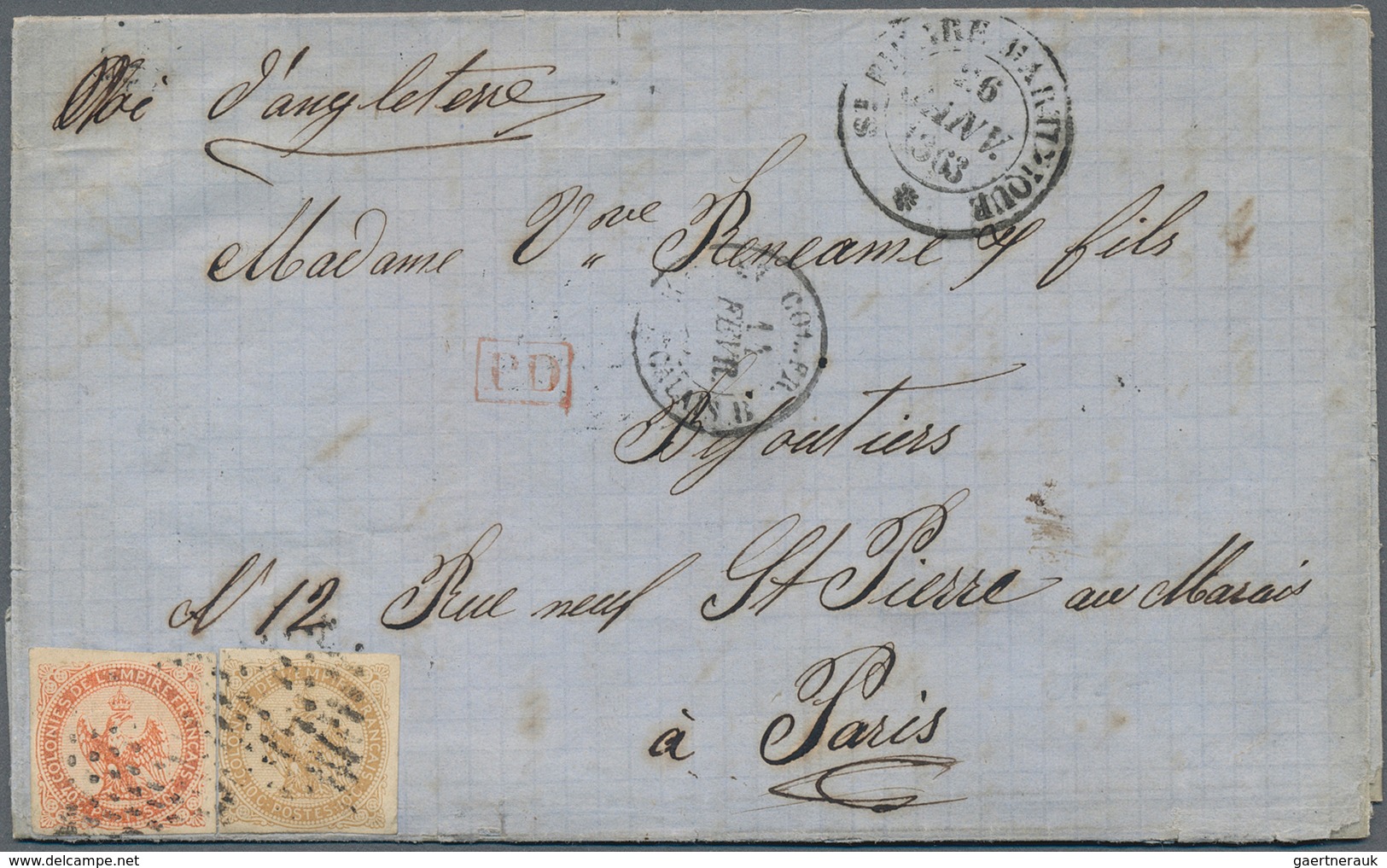 23642 Martinique: 1822/1913, Collection Of Apprx. 114 Covers/cards/stationeries, Incl. Some Pre-philatelic - Autres & Non Classés