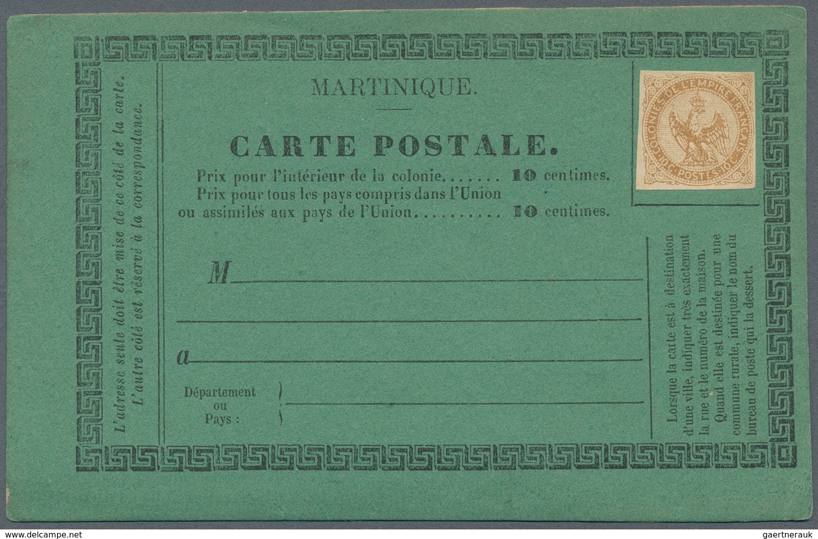 23642 Martinique: 1822/1913, Collection Of Apprx. 114 Covers/cards/stationeries, Incl. Some Pre-philatelic - Autres & Non Classés