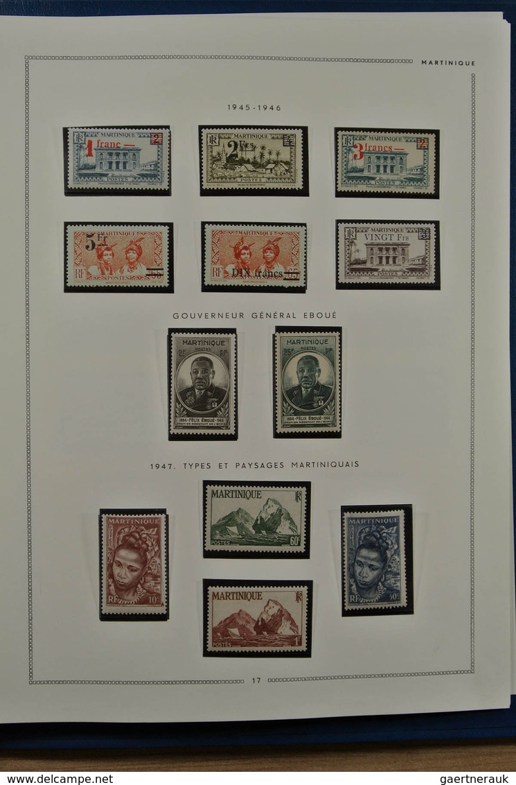 23645 Martinique: 1887-1947. Mint hinged and used collection Martinique 1887-1947 in MOC album.