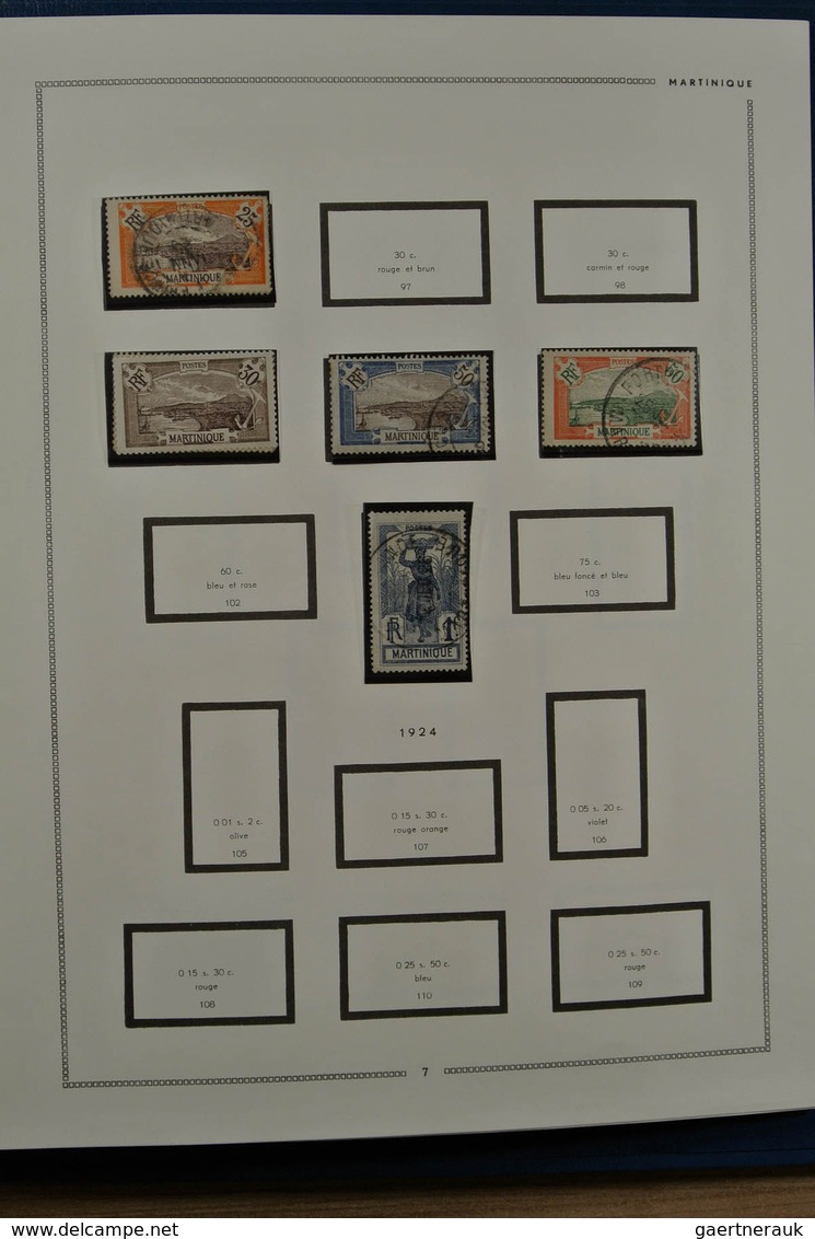 23645 Martinique: 1887-1947. Mint hinged and used collection Martinique 1887-1947 in MOC album.