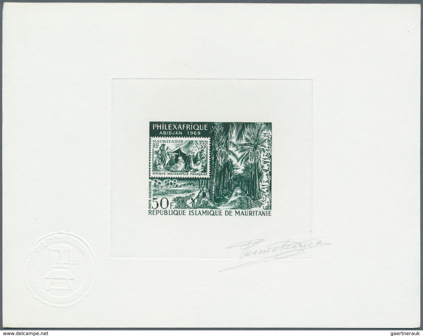 23646 Mauretanien: 1965/1978. Collection Of 11 Different Epreuves D'artiste Signée Showing Various Topics. - Mauritanie (1960-...)