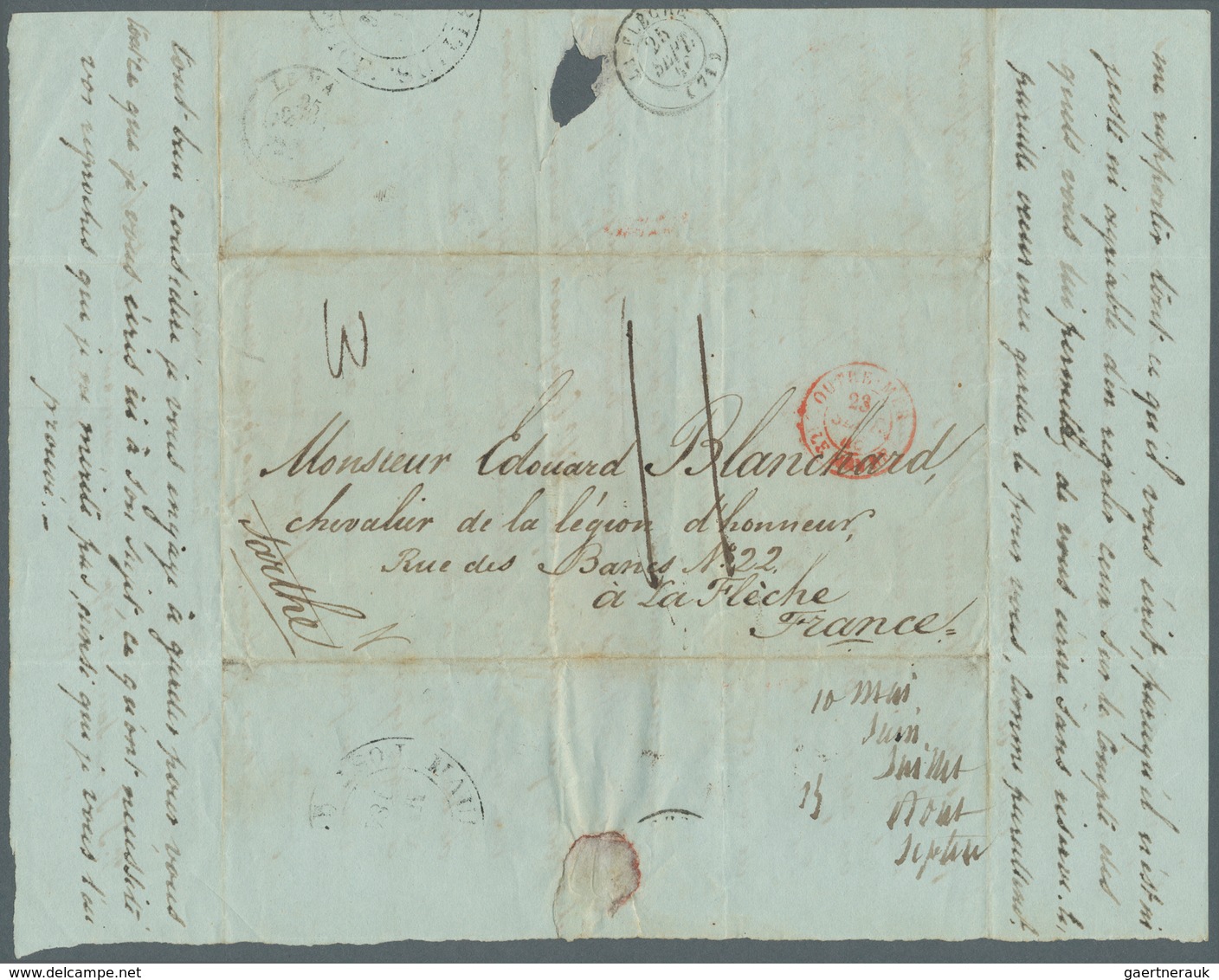 23647 Mauritius: 1844/57 (ca.) A Scarce Correspondance With Ca. 32 Stampless Entire Letters From A Sender, - Maurice (...-1967)