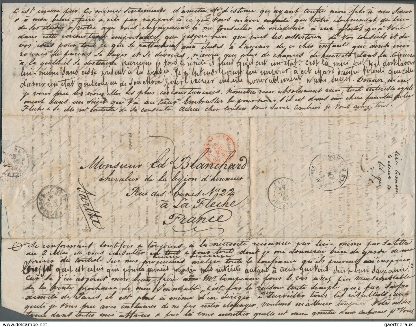 23647 Mauritius: 1844/57 (ca.) A scarce correspondance with ca. 32 stampless entire letters from a sender,