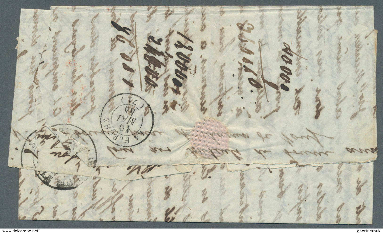 23647 Mauritius: 1844/57 (ca.) A scarce correspondance with ca. 32 stampless entire letters from a sender,