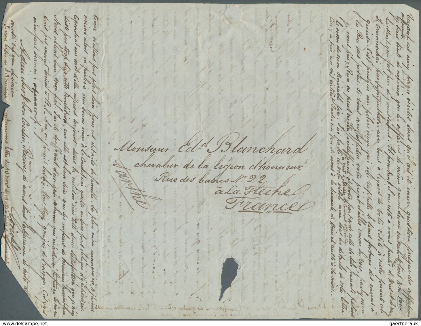 23647 Mauritius: 1844/57 (ca.) A scarce correspondance with ca. 32 stampless entire letters from a sender,