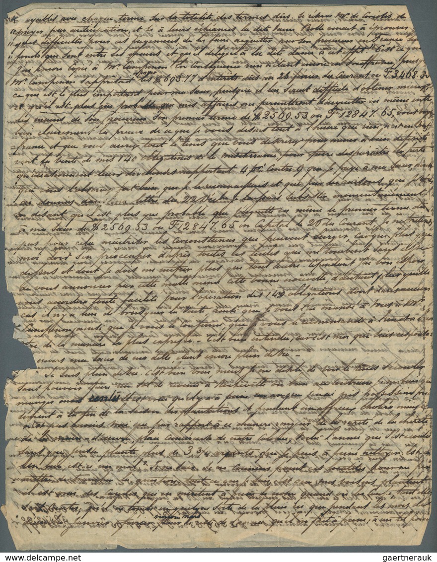 23647 Mauritius: 1844/57 (ca.) A scarce correspondance with ca. 32 stampless entire letters from a sender,