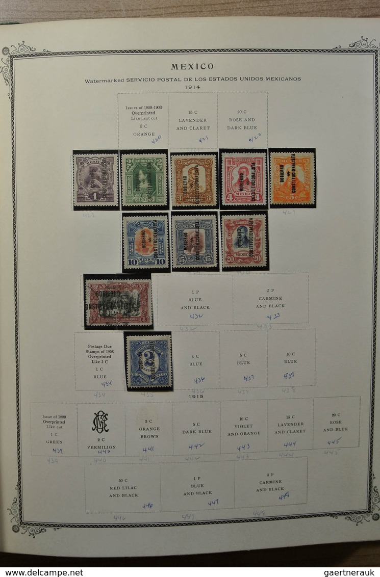 23653 Mexiko: 1856-1984. Well filled, MNH, mint hinged and used collection Mexico 1856-1984 in Scott album