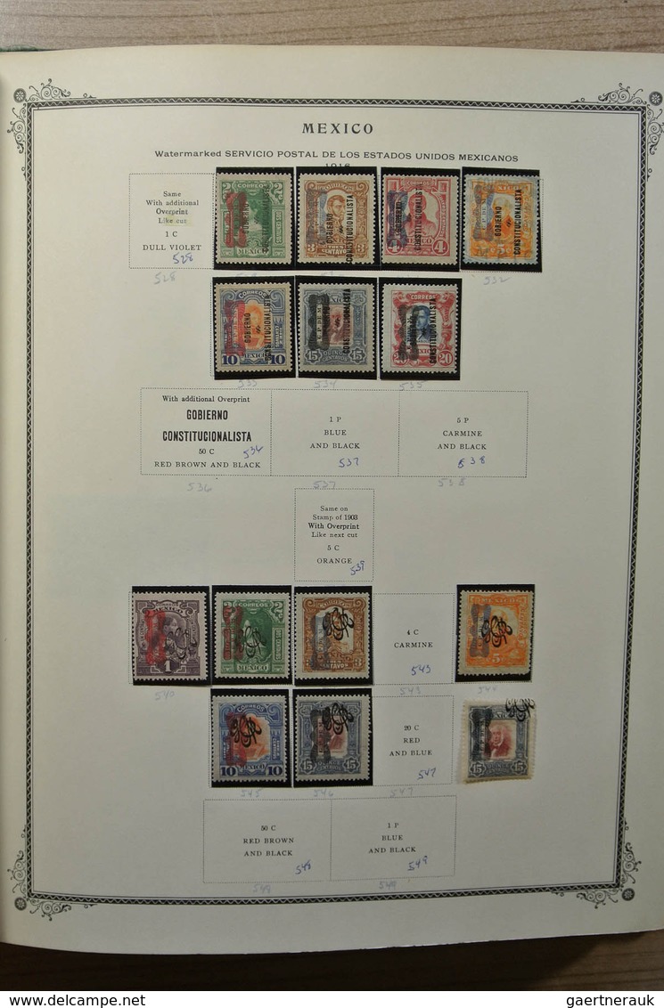 23653 Mexiko: 1856-1984. Well filled, MNH, mint hinged and used collection Mexico 1856-1984 in Scott album