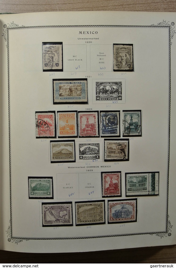 23653 Mexiko: 1856-1984. Well filled, MNH, mint hinged and used collection Mexico 1856-1984 in Scott album